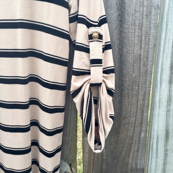 Cable & Gauge Shirt Striped Neutral Top Sz. M - Picture 6 of 8